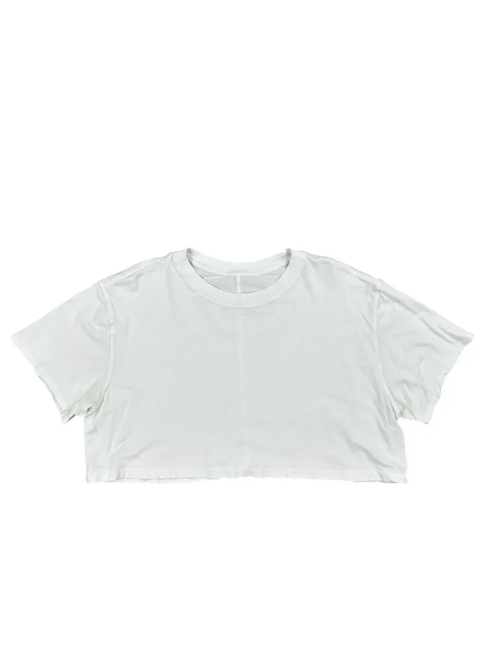 Lululemon All Yours Cropped Tee White — Size 8